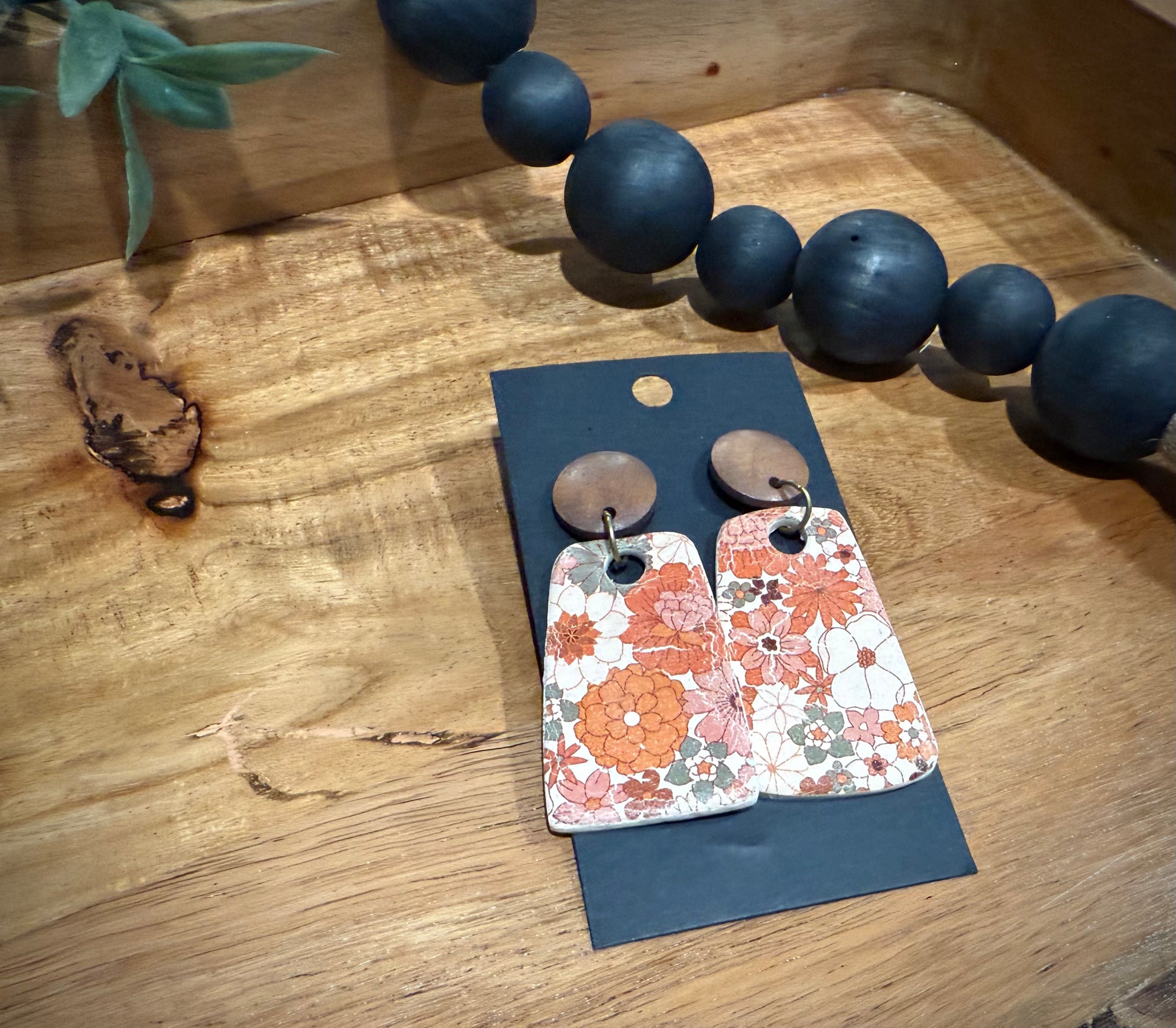 Tequila Sunrise- Large Boho Dangle